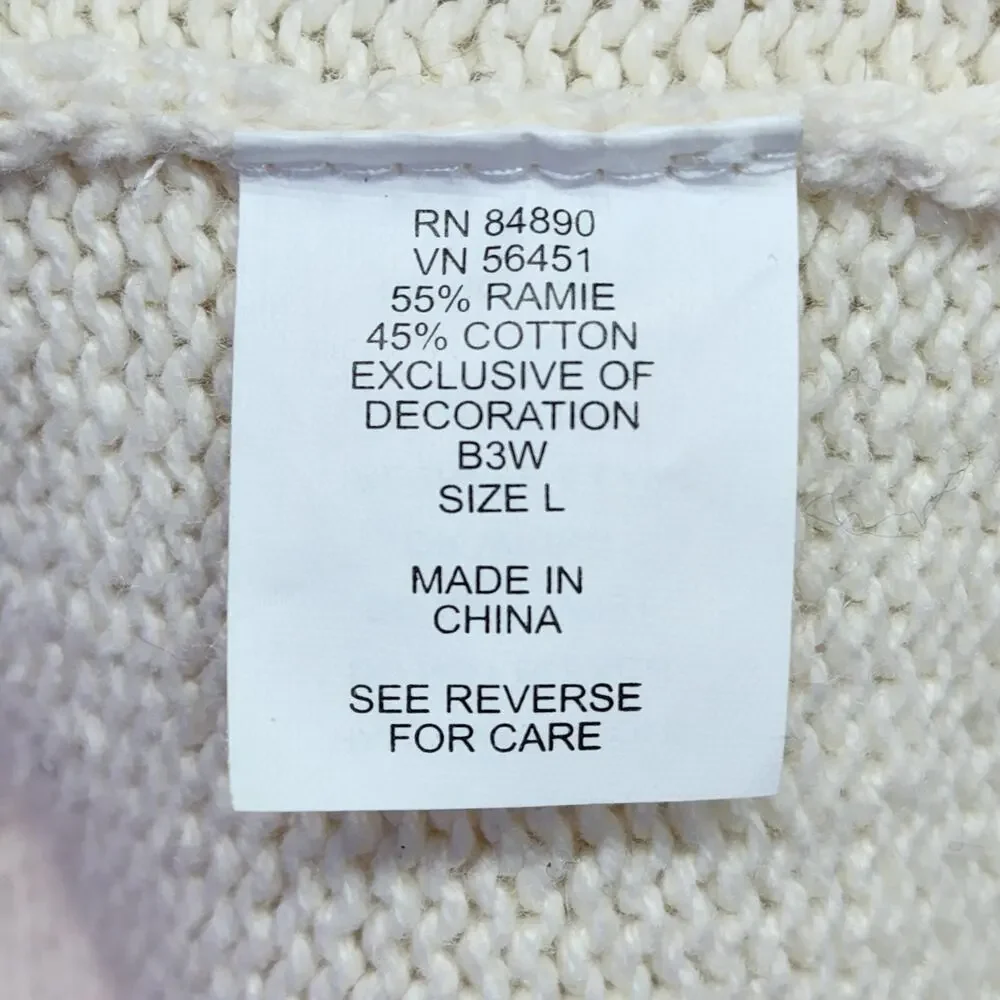 Haband Sweater Women’s Large Embroidered Floral Button-Up Cardigan Cottagecore - Picture 13 of 16